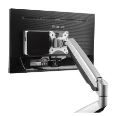 ICY Box Support pour Mini PC Intel NUC jusqu'à 3 kg, Montage sur Pied de Moniteur (VESA 75x75/100x100), IB-MSA103-VM