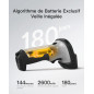 Inateck Lecteur Code Barre sans Fil 1D, Douchette Code Barre avec Bluetooth et Filaire USB, 2600 mAh, 180 Jours de Fonctionnemen Inateck Lecteur Code Barre sans Fil 1D, Douchette Code Barre avec Bluetooth et Filaire USB, 2600 mAh, 180 Jours de Fonctionnemen