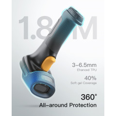 Inateck Scanner de Code-Barres Laser sans Fil 2.4GHz, Rayon de 35m, Scan Automatique et Précis, 180 Jours D'autonomie en Veille,