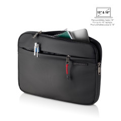Miquelrius Housse portable 15" noire Bag To Work, unisexe, adulte, 390 x 290 x 30 mm, Noir, 390 x 290 x 30 mm
