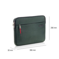 Miquelrius Funda Portátil 15" Verde Bag to Work, Housse Portable Mixte, Vert, 390 x 290 x 30 mm