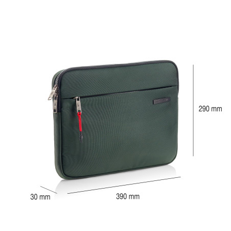 Miquelrius Funda Portátil 15" Verde Bag to Work, Housse Portable Mixte, Vert, 390 x 290 x 30 mm