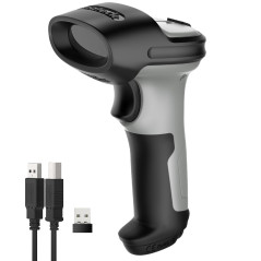 Inateck Scanner Code Barre 2D Bluetooth, Lecteur Code Barre sans Fil Portable, 1 Charge 3 Mois, Douchette Code Barre 1D 2D QR Co