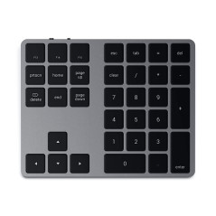 Satechi Pavé Numérique sans Fil Slim en Aluminium à 34 Touches, Mini Clavier Bluetooth Rechargeable USB-C pour MacBook, PC Porta