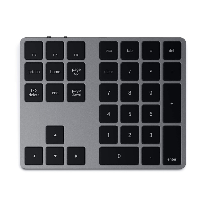 Satechi Pavé Numérique sans Fil Slim en Aluminium à 34 Touches, Mini Clavier Bluetooth Rechargeable USB-C pour MacBook, PC Porta Satechi Pavé Numérique sans Fil Slim en Aluminium à 34 Touches, Mini Clavier Bluetooth Rechargeable USB-C pour MacBook, PC Porta
