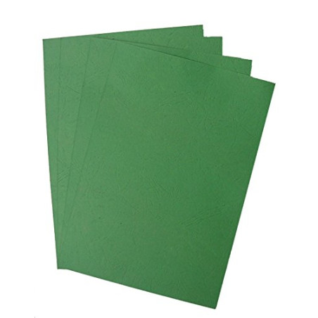 Pavo - Plats de couverture A4 grain cuir 250 g , Paquet de 100 - Vert forêt
