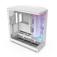 NZXT H9 Flow RGB (2025) – Grand boîtier PC ATX Mid-Tower à Double Chambre pour Flux d'air – Comprend 1 unité de Ventilateur RGB