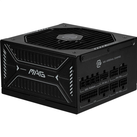 MSI MAG A850GLS PCIE5 Alimentation PC silencieuse, 850W, ATX, 80 Plus Gold, ATX 3.1, Compatible PCIe 5.1, Câbles gaufrés, Connec