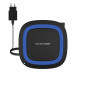 Realpower 257640 Chargeur sans Fil Noir/Bleu