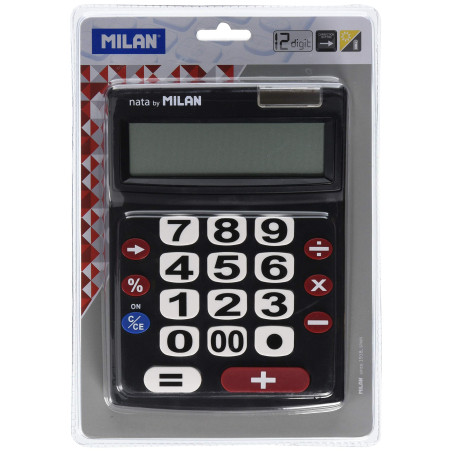 Calculatrice Milan Noir (22,5 x 14 x 3 cm)