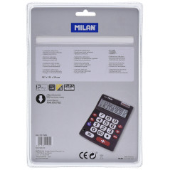 Calculatrice Milan Noir (22,5 x 14 x 3 cm)