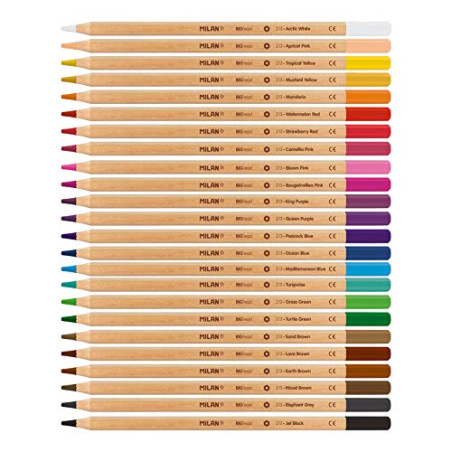 Crayons de couleur Milan Multicouleur 24 Pièces