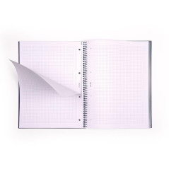 MILAN® Cahier A4 avec couverture rigide, quadrillage 5 x 5 mm, 80 feuilles, papier de 95 g/m², série 1918, rose