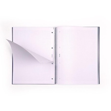 MILAN® Cahier A4 avec couverture rigide, quadrillage 5 x 5 mm, 80 feuilles, papier de 95 g/m², série 1918, rose