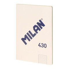 MILAN® Cahier collé A4, papier ligné, 48 feuilles A4, papier 95 g/m², série 1918, beige