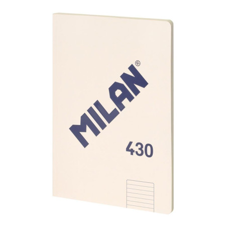 MILAN® Cahier collé A4, papier ligné, 48 feuilles A4, papier 95 g/m², série 1918, beige