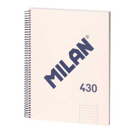 MILAN® Cahier A4 avec couverture rigide, ligné, 80 feuilles, série 1918, beige