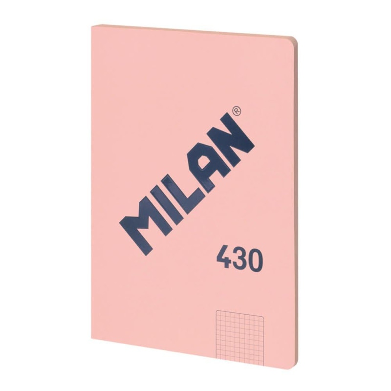 MILAN® Cahier collé A4, quadrillage de 5 x 5 mm, 48 feuilles A4, papier de 95 g/m², série 1918, rose MILAN® Cahier collé A4, quadrillage de 5 x 5 mm, 48 feuilles A4, papier de 95 g/m², série 1918, rose
