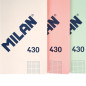 MILAN® Cahier collé A4, quadrillage de 5 x 5 mm, 48 feuilles A4, papier de 95 g/m², série 1918, rose MILAN® Cahier collé A4, quadrillage de 5 x 5 mm, 48 feuilles A4, papier de 95 g/m², série 1918, rose