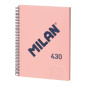 MILAN® Cahier A4 à couverture rigide, ligné, 80 feuilles, série 1918, rose MILAN® Cahier A4 à couverture rigide, ligné, 80 feuilles, série 1918, rose