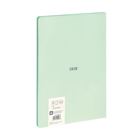 MILAN® Cahier collé A4, papier ligné, 48 feuilles A4, papier 95 g/m², série 1918, vert