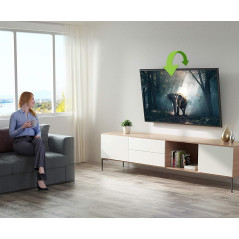 TECHLY 027620 Support Mural pour TV LED LCD 32-65'' Extensible Slim Full-Motion Noir