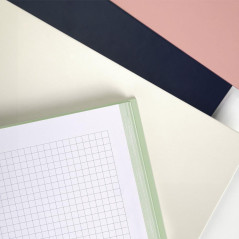 MILAN® Cahier A5 avec couverture rigide, quadrillage 5 x 5 mm, 80 feuilles 95 g/m², collection 430, vert