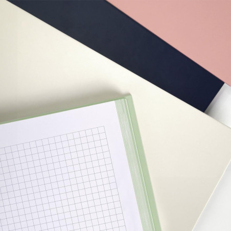 MILAN® Cahier A5 avec couverture rigide, quadrillage 5 x 5 mm, 80 feuilles 95 g/m², collection 430, vert