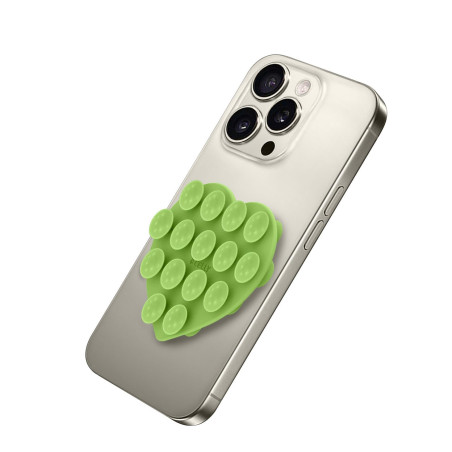 Celly, Ventouse en Forme de cœur pour téléphone avec ventouses en Silicone, Support Porte-téléphone Polyvalent de Couleur Verte,