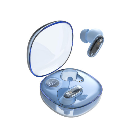 Mars Gaming MHIB2, Écouteurs Bluetooth 5.4, Son Immersif, Design Ergonomique Semi-Transparent et Ultra-Compact, 24 Heures d'Auto