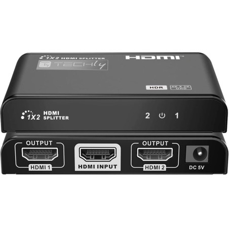 Techly IDATA HDMI2-4K2 répartiteur vidéo HDMI 2x HDMI