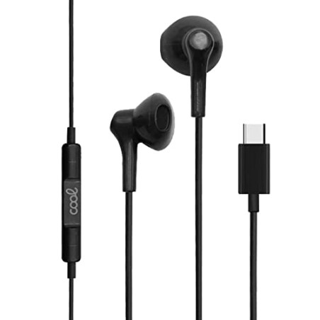 Écouteurs Bouton Cool Stereo Type C avec Micro (numérique) Noir