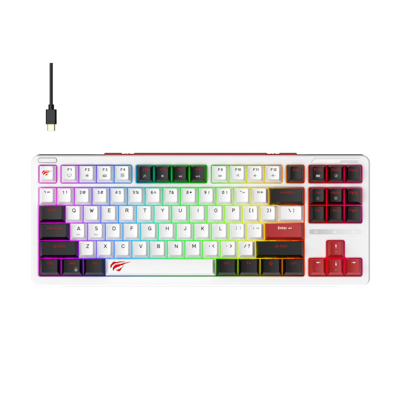 Havit Gamenote KB902L RGB Clavier de jeu mécanique - Commutateur rouge