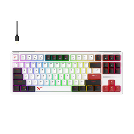 Havit Gamenote KB902L RGB Clavier de jeu mécanique - Commutateur rouge