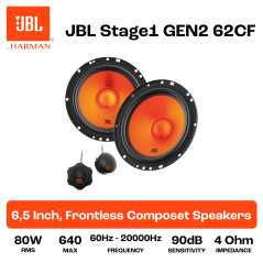 JBL Stage1 Haut Parleur Voiture Composants 165mm (6.5") de Harman Kardon Enceinte Auto Audio Premium Système Sonore High Perform