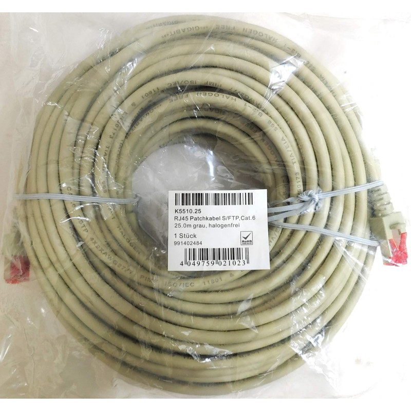 EFB-Elektronik 25m Cat6 S/FTP câble de réseau Gris - Câbles de réseau (25 m, RJ-45, RJ-45, Gris) EFB-Elektronik 25m Cat6 S/FTP câble de réseau Gris - Câbles de réseau (25 m, RJ-45, RJ-45, Gris)