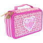 Girabrilla Trousse Tweed 3 Compartiments Magenta, Couleur, 19087 Girabrilla Trousse Tweed 3 Compartiments Magenta, Couleur, 19087