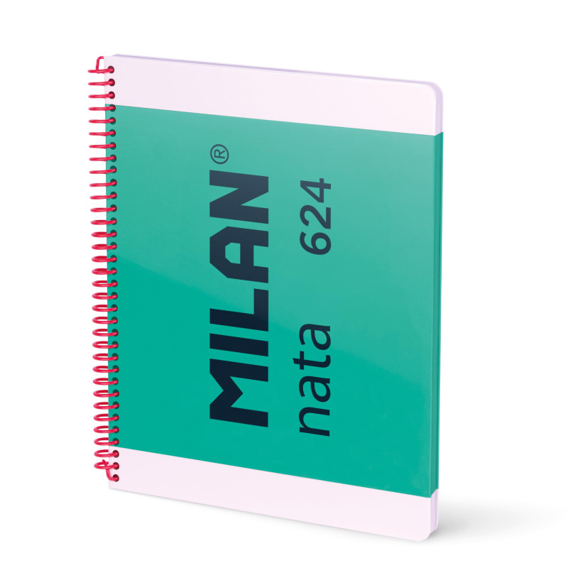 MILAN® Cahier A4 à spirale avec couverture rigide, papier ligné (7 mm), 80 feuilles de 95 g/m², collection Nata® 624 since 1918, MILAN® Cahier A4 à spirale avec couverture rigide, papier ligné (7 mm), 80 feuilles de 95 g/m², collection Nata® 624 since 1918,