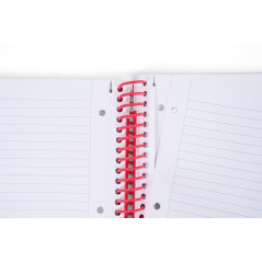 MILAN® Cahier A4 à spirale avec couverture rigide, papier ligné, 80 feuilles crème®, rose