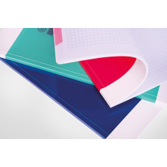 MILAN Cahier A4 encollé, papier quadrillé, 48 feuilles nata, vert