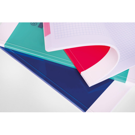 MILAN Cahier A4 encollé, papier quadrillé, 48 feuilles nata, vert