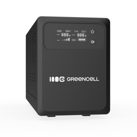 Green Cell USV 500 W 800 VA PowerCore, Alimentation de Secours avec écran LCD, AVR UPS avec Onde sinusoïdale Pure, Connexion de 