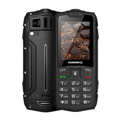 Hammer H Rock LTE Téléphone Portable Incassable Débloqué, 3000mAh, 64 Go, Écran IPS 2,4", Grandes Touches, Bouton SOS, Lampe Tor