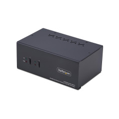 StarTech.com Commutateur KVM 2 Ports DisplayPort et HDMI, 4K 60Hz, Switch KVM, Hub USB 5Gbps 2 Ports, 2 Ports USB HID, TAA