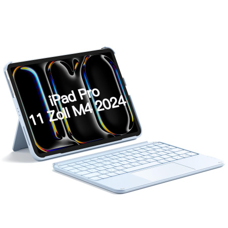 Inateck ACE Touch KB04122 Étui avec Clavier, Clavier Ultra léger Uniquement pour iPad Pro 11 2024 M4, Amovible, avec pavé Tactil