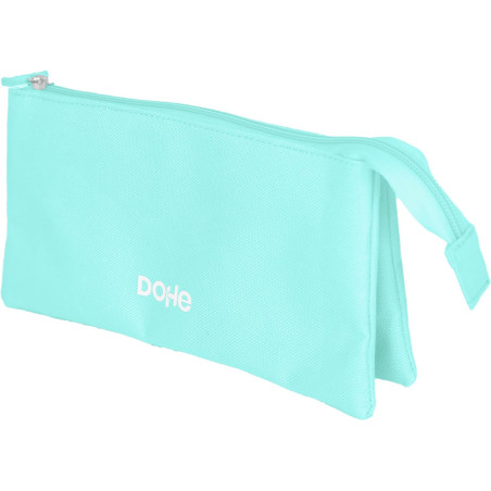 DOHE - Trousse Scolaire Triple - 3 Compartiments, Trousse Polyvalente, Dimensions 23x12x2,5 cm, Fermetures Éclair, Fabriquée en