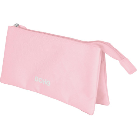DOHE - Trousse Scolaire Triple - 3 Compartiments, Trousse Polyvalente, Dimensions 23x12x2,5 cm, Fermetures Éclair, Fabriquée en