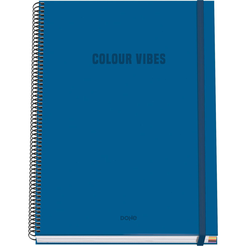 DOHE - Cahier A4 Quadrillé - 100 Feuilles Épaisseur 90 g/m², Format 22,8x30 cm, Couverture Rigide, Reliure à Anneaux et Élastiqu DOHE - Cahier A4 Quadrillé - 100 Feuilles Épaisseur 90 g/m², Format 22,8x30 cm, Couverture Rigide, Reliure à Anneaux et Élastiqu