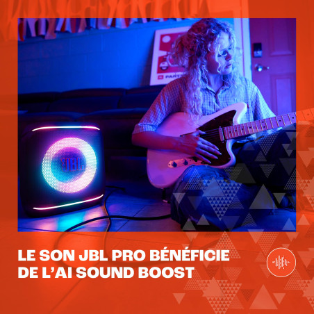 JBL Partybox Encore 2, Enceinte Bluetooth sans fil avec micro sans fil, 15 h d’autonomie, résistante aux éclaboussures IPX4, Son