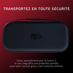 ONLAN - S2-P Carry Bag Noir – Sacoche de Transport Rigide Noir Compatible avec Nintendo Switch 2 – Coque Antichoc – 10 emplaceme